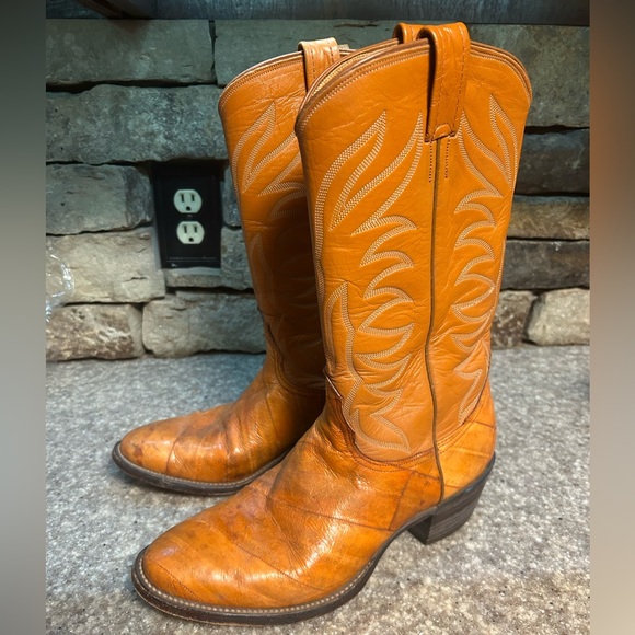Vintage Nocona Boots Mens 9.5 D Brown‎ Cowboy Western Rodeo 1979 - Picture 1 of 10